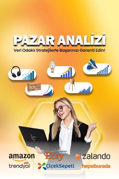 Amazon, Etsy, Zalando, Trendyol pazaryeri ürün analizi, kelime analizi,fiyat analizi